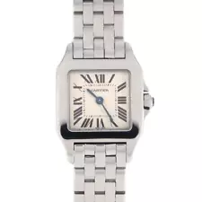 Authentic Cartier Santos Demoiselle SM W25064Z5 SS Quartz #260-005-947-0236