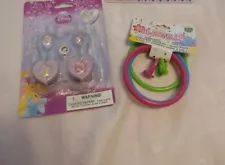 Lot Of 2 Disney Princess Cinderella Gem Ring Pck Of 4 And Bracelets Pink