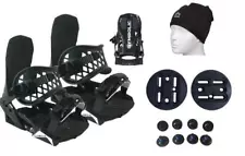 Symbolic Flow-Ride Snowboard Bindings + Hat 4x4 3D EST Channel Burton 9-14 L XL