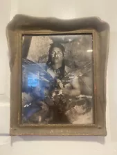 1920s Edward Curtis semi gloss silver Print Photo In Curtis Type Studio Frame