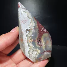 New Listing128G Natural Crazy Banded Agate Crystal Polished Water Droplets Mexican Healing