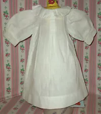 circa 1900 Linen/Cotton? Blend DOLL DRESS Cute! 10 in L