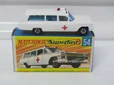 Matchbox Superfast No. 54 S & S Cadillac Ambulance with Box