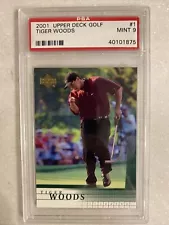 Tiger Woods Rookie Card RC 2001 Upper Deck #1 PSA 9 MINT PGA GOLF MASTERS ðð¥ð