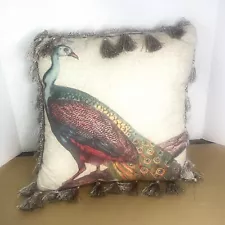 Nina Home Peacock Pillow 16" X 16"