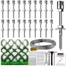 Wire Trellis for Climbing Plants Outdoor, 20 Sets Wall Wire Trellis Kit with ...