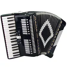 SofiaMari 34 Key 72 Bass 5 Switches Piano Accordion Black