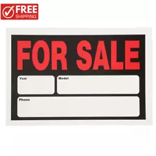 Sale Sign Weather And Fade Resistant Plastic Auto For Sale Signage 8″ x 12″ New