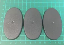 Warhammer 40k Bases 75 x 42mm Black Oval Bases X 3