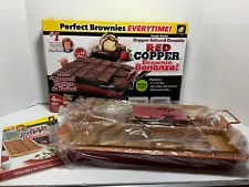 RED COPPER BROWNIE BONANZA 4 PC SET 9X13 NON STICK PAN AS SEEN ON TV