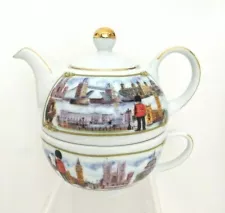 XM. "Great British Pottery Company Limited" London Scene Tea For One Teapot