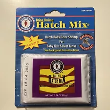 San Francisco Bay Brand Brine Shrimp Hatch Mix Fish & Reef Tanks 3 - 21g Packets