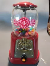 VINTAGE 1920's ADVANCE MODEL D PENNY GUMBALL MACHINE COIN OP VENDING RESTORED