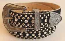 Guess Bling Western Stud Rhinestone Belt Medium