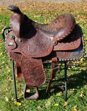 Used 15" Vintage Circle Y Show Saddle QHB