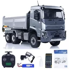 New ListingDouble 1/14 Hydraulic RC Dump Truck 6x6 FMX Cars Model Sound Light ST8 Radio