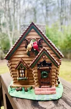 Log Cabin tea light candle holder PartyLite NEW