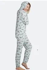 MeUndies Unisex S/M UNICORN ONE PIECE Zip Front Hooded Pajamas EUC (2990)