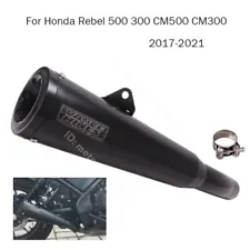 Slip for Honda Rebel 500 300 CM500 CM300 2017-2021 Black Exhaust Mid Tail Pipe (For: 2018 Honda Rebel 500)