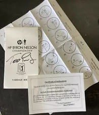 Tour Used PGA Ted Purdy Signed Byron Nelson Championship Yardage Book w COA