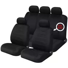 Black Mesh Full Set Front & Rear Car Seat Covers for Mitsubishi Outlander 07-On