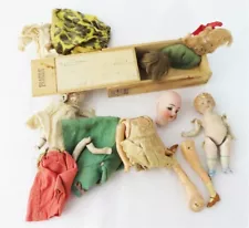 Lot for Repair Porcelain & Compost Dolls: Simon Halbig 1078 & Others