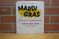 MARDI GRAS MALT LIQUOR SIGN ORIGINAL STORE DISPLAY BAR AD OLD READING BREWERY PA