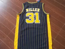 Mens 4 Colors Reggie Miller Throwback Jersey Pacers All Stitched