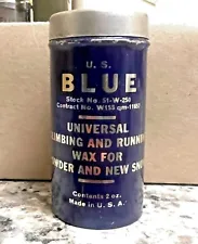 WWII US Army 10th Mountain Division - Tube of BLUE Ski Wax - Dtd 1942 Unissued