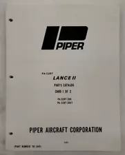 Piper PA-32RT -300 & 300T Lance II Parts Catalog 761-640 -Copy