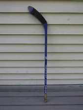 Vintage WOODEN Right Handed Hockey Stick Blue EASTON CLASSIC Measures 45"