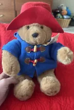 Red Hat Paddington Bear Plush Original Tag Eden Toys Vintage Made In Sri Lanka