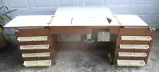 Huge COLLAPSABLE SEWING STATION for Large Machines w/QUILT TABLE + Paperwork NR