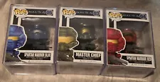 Funko Pop Halo 4 Master Chief, Spartan Warrior Red And Blue. Year 2012 Rare!!