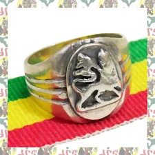 Ethiopian '80s Lion of Judah Ring a08 / Ethiopia Haile Selassie I Bob Marley