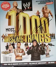 WWE MAGAZINE signed by THE UNDERTAKER & CM PUNK , wwe, wcw, aew, ecw