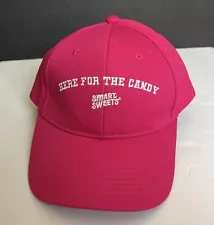 Smart Sweets Hat Cap Strap Back Pink Here For The Candy Spell Out Logo Adj