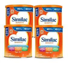 Similac Sensitive Powder Infant Formula (4) 12.5 Oz Cans | Free Shipping!