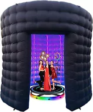 Used 13.12ft Diameter Round Inflatable LED 360 Photo Booth Enclosure Photobooth