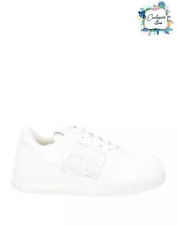 RRP€595 GIVENCHY Leather Sneakers US7 UK4 EU37 White Logo Flat