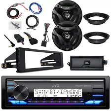 JVC Marine Receiver, 2x 6.5" 300W Speaker, Amplifier W/Kit, Harley Accessories