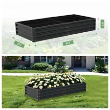 Galvanized steel planter box, modular garden for flowers, vegetables and herbs