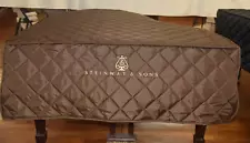 Steinway AIII Brown Lightweight Quilted Cover Steinway Logo on Front 6' 4 1/2"