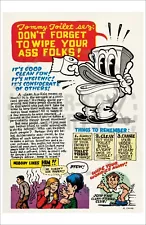 TOMMY TOILET POSTER - ARTIST ROBERT CRUMB - VINTAGE REPRINT