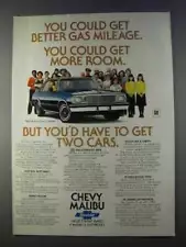 1980 Chevy Malibu Classic Sedan Ad - Better Mileage