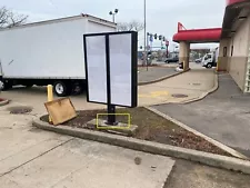 Drive Thru Menu Boards Signs, H:60x48x8'', 2 Windows, & SENSOR