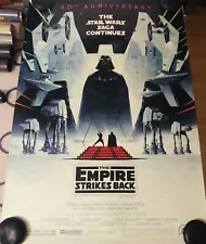 STAR WARS EMPIRE STRIKES BACK 27x40 DS INTL Original Movie Poster 40TH Ann Mint