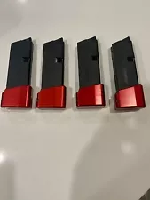 SET of 4 | TTI Taran Tactical Glock 43 Magazine Set - OEM MAG +3 BASE PAD