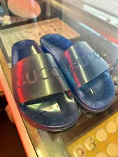 gucci blue slides sz9-10