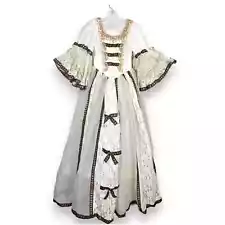 Victorian Renaissance Dress Historical Medieval Princess Ball Gown Baroque XS